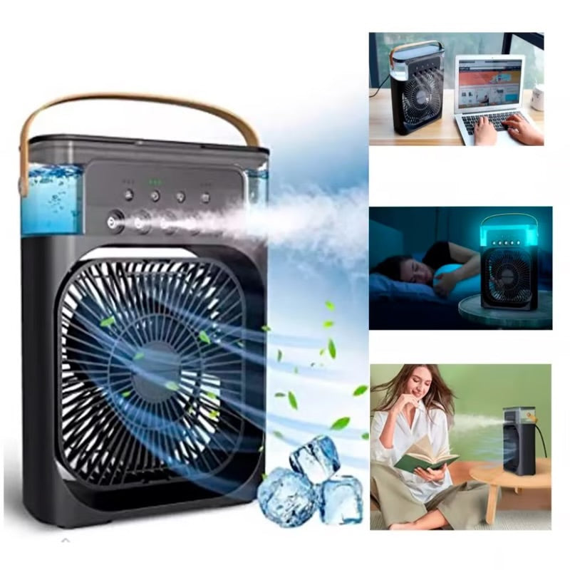 ABANICO VENTILADOR DE AIRE CON HUMIFICADOR - ¡Confort y frescura donde más lo necesitas!