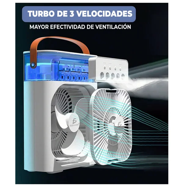ABANICO VENTILADOR DE AIRE CON HUMIFICADOR - ¡Confort y frescura donde más lo necesitas!