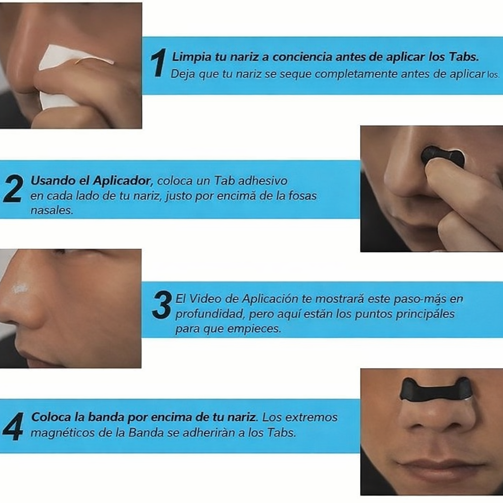 TIRAS NASALES MAGNETICAS ¡ANTIRRONQUIDOS!