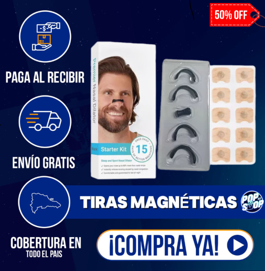 ¡TIRAS MAGNÉTICAS ANTIRRONQUIDOS!