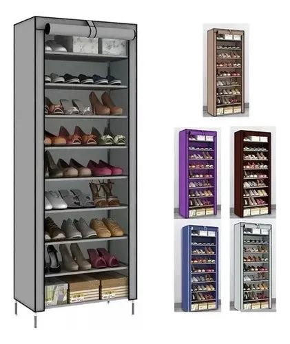 COMBO SÚPER ORGANIZACIÓN - ¡Closet de tela grande + zapatero de 9 niveles!