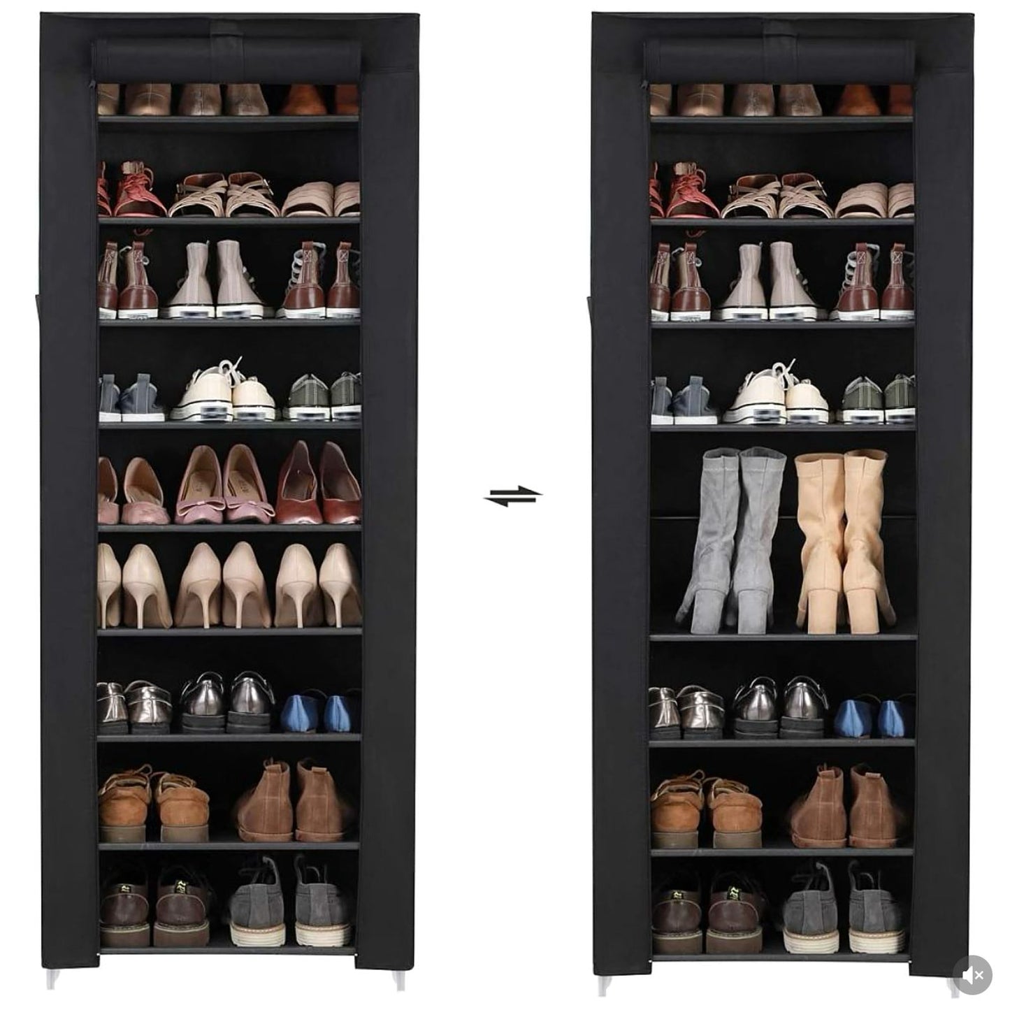 COMBO SÚPER ORGANIZACIÓN - ¡Closet de tela grande + zapatero de 9 niveles!
