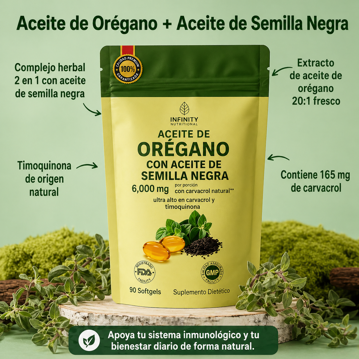 Cápsulas de Orégano ¡Bienestar natural!