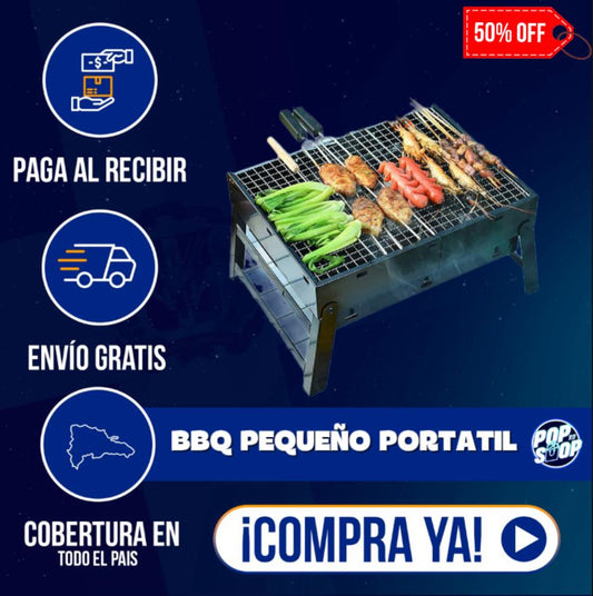 BBQ PEQUEÑO PORTATIL - ¡Perfecto para picnics, camping, o cualquier ocasión!