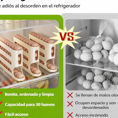 Organizador de Huevos 4 Niveles  ¡Cocina Organizada!