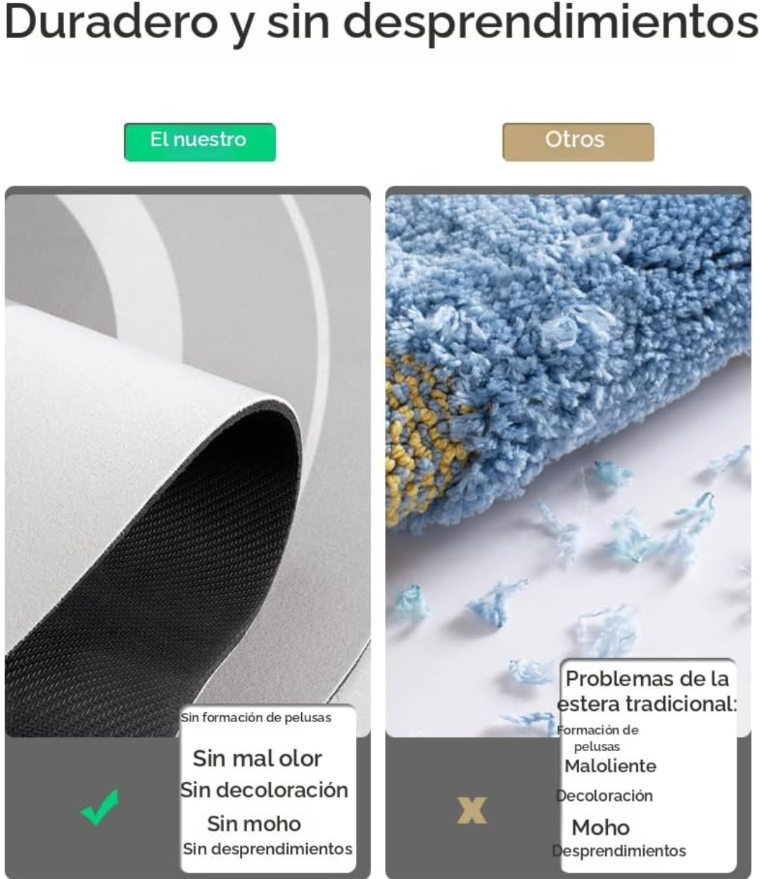 TAPETE ANTICAIDAS 2X1  ¡Baño Siempre Seco!