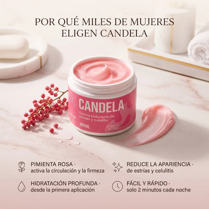 Candela ¡Piel Más Firme, Estrías Menos Visibles!