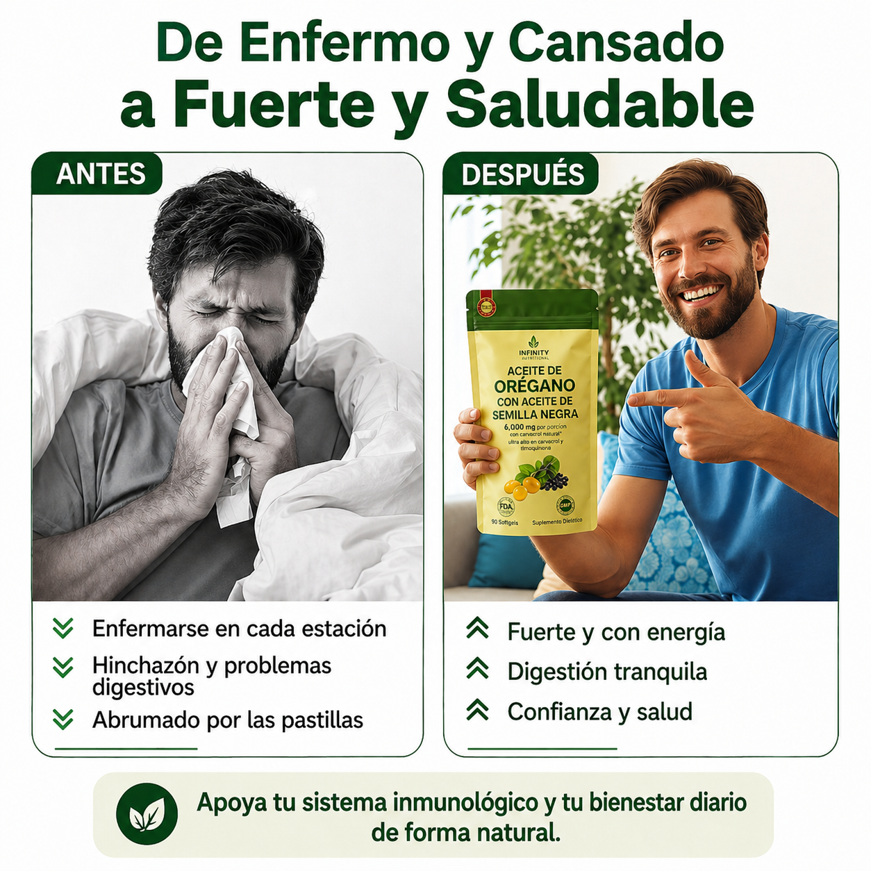 Cápsulas de Orégano ¡Bienestar natural!