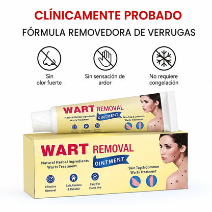 CREMA REMOVEDORA DE VERRUGAS ¡Sin dolor, aplicación suave y 100% natural!