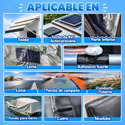 cinta impermeable ¡Sella goteras, hoyos y fugas en segundos y sin herramientas!