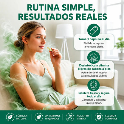 Deos ¡axilas, aliento y cuerpo frescos, todo el día!