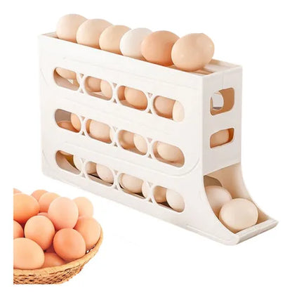 Organizador de Huevos 4 Niveles  ¡Cocina Organizada!