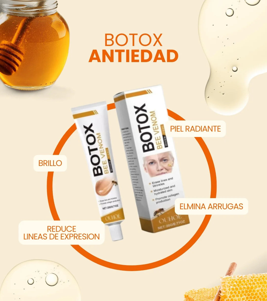 CREMA DE BOTOX VENENO DE ABEJA 2X1– ¡Rejuvenece tu Piel!