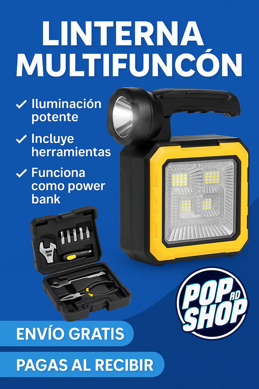 LINTERNA CON SET DE HERRAMIENTA - ¡La linterna que lo tiene todo!