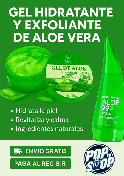 ALOE VERA PURO: GEL HIDRATANTE + EXFOLIANTE NATURAL - ¡Hidratación y cuidado natural para tu piel!
