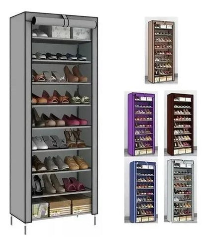 COMBO SÚPER ORGANIZACIÓN - ¡Closet de tela grande + zapatero de 9 niveles!