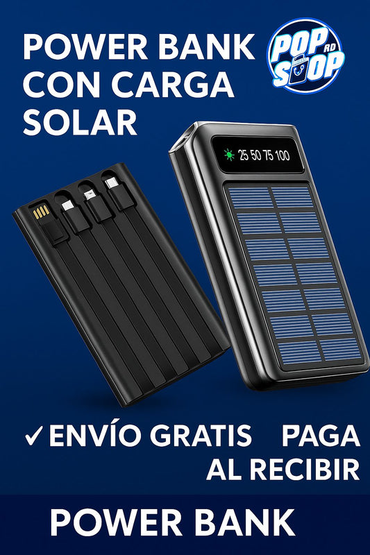 ¡POWER BANK CON CARGA SOLAR!