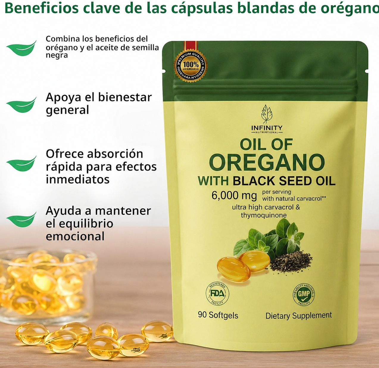 Cápsulas de Orégano ¡Bienestar natural!