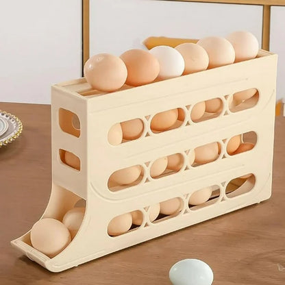 Organizador de Huevos 4 Niveles  ¡Cocina Organizada!