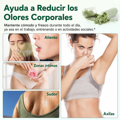 Deos ¡axilas, aliento y cuerpo frescos, todo el día!