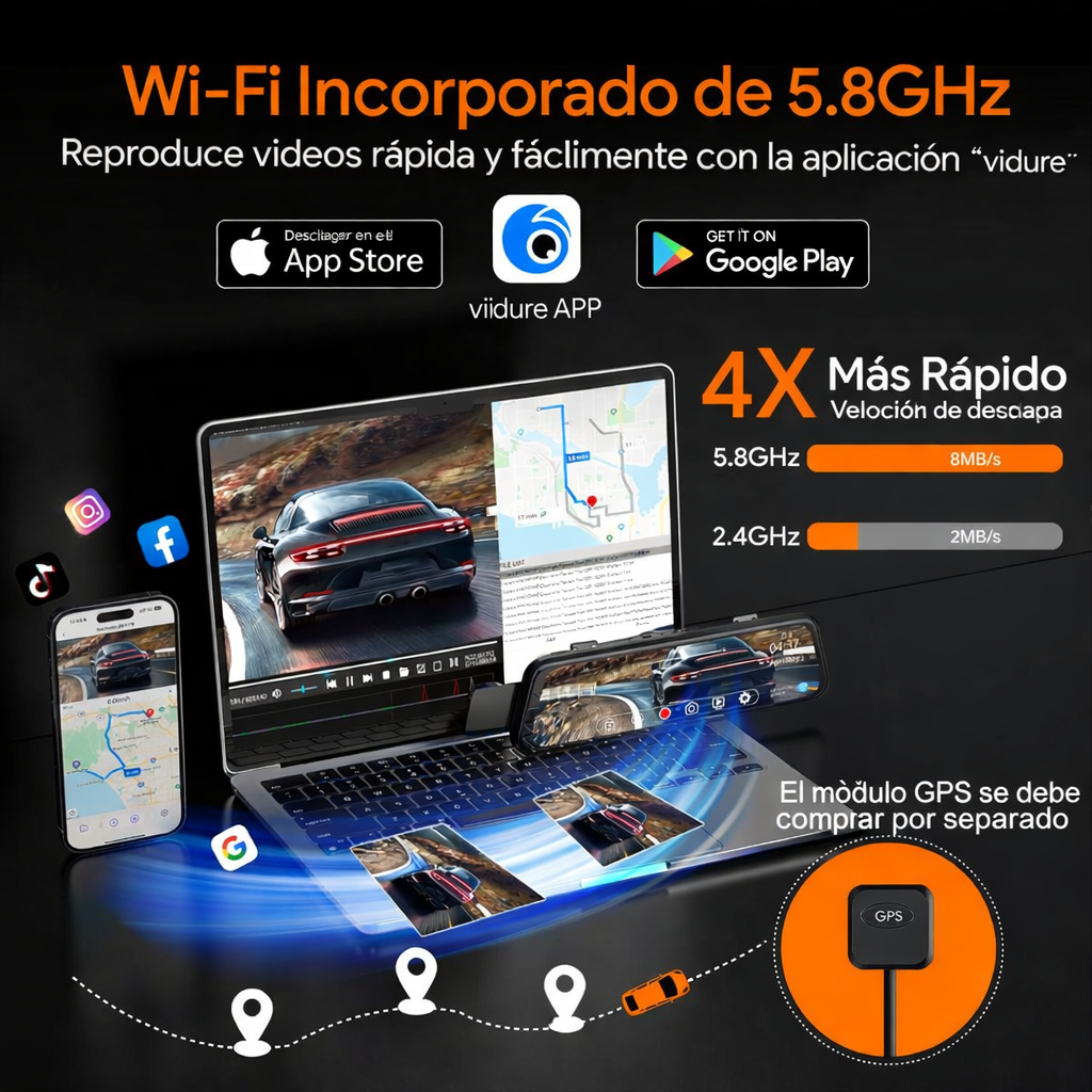 Cámara para Carro 3 en 1  ¡Seguridad 24/7 en Cada Viaje!